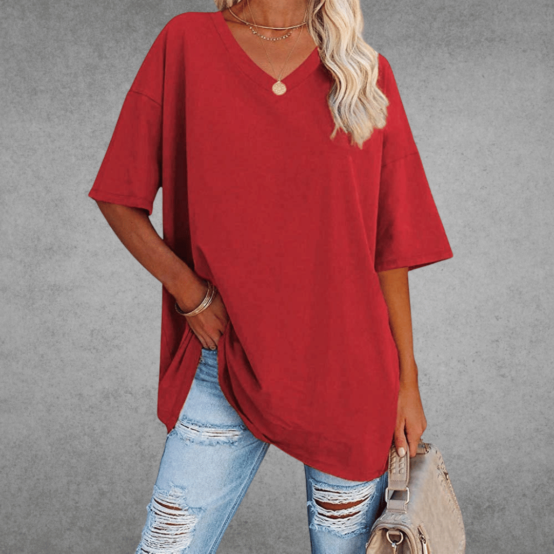 Damen-Shirt mit 3/4-Arm und Rundhalsausschnitt