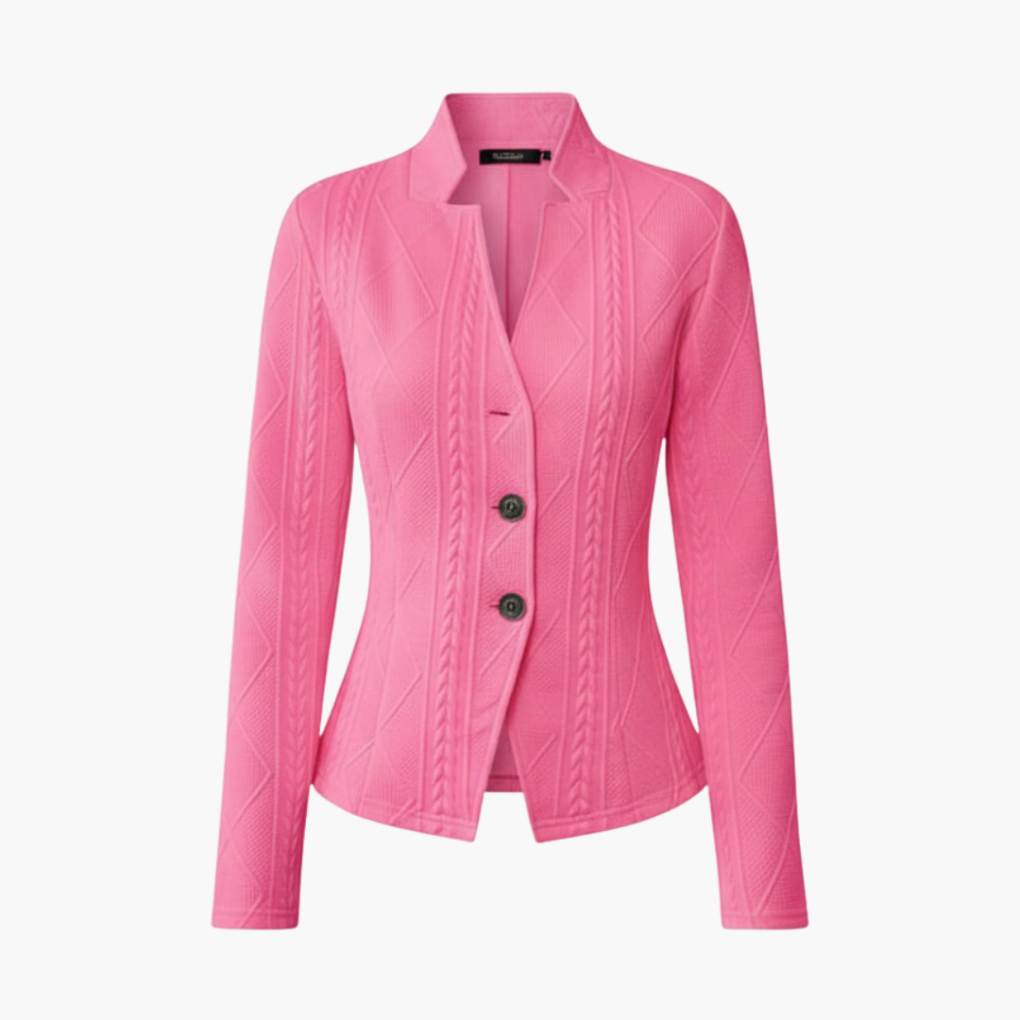Damen Strukturierter Blazer mit Reverskragen