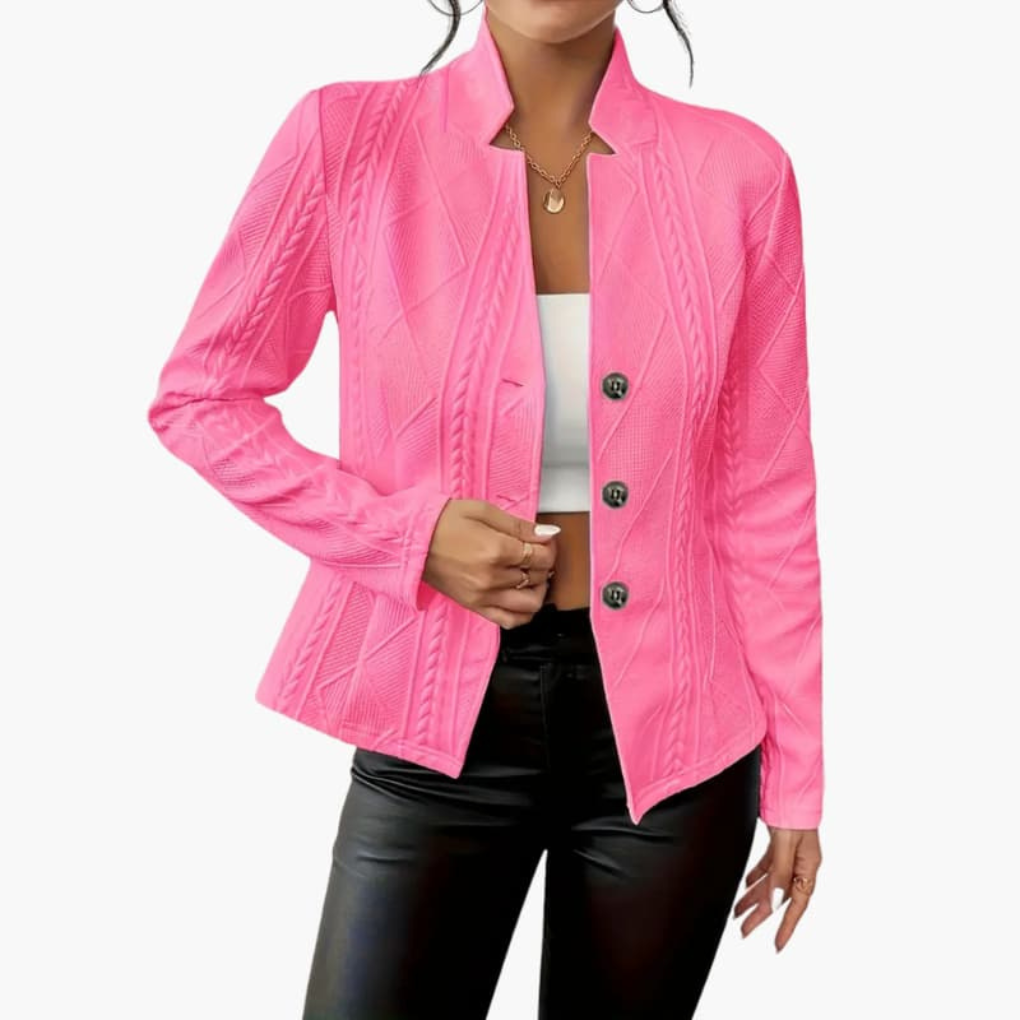 Damen Strukturierter Blazer mit Reverskragen