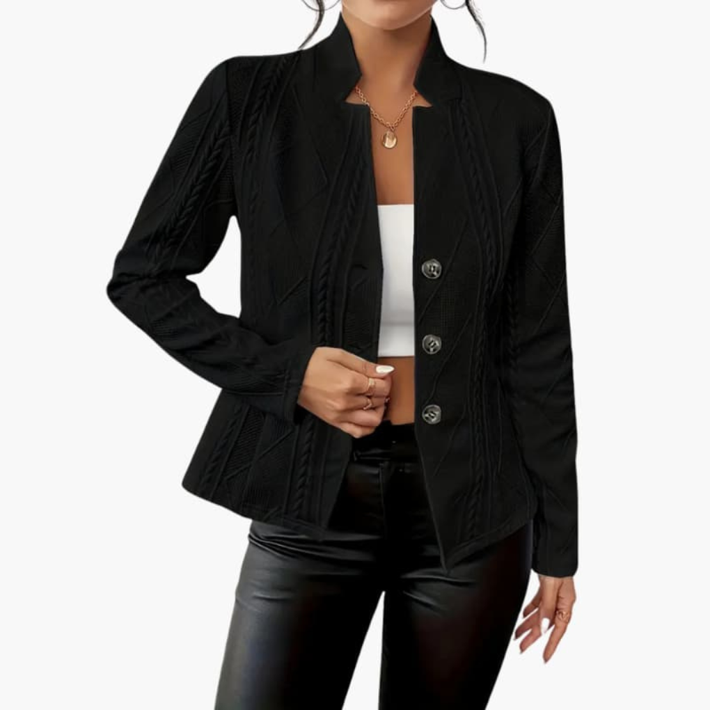 Damen Strukturierter Blazer mit Reverskragen