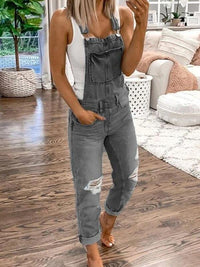Damen Ripped-Jeans-Caprihose