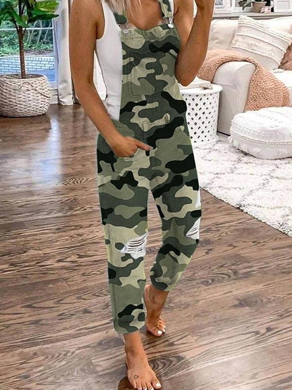 Damen Ripped-Jeans-Caprihose