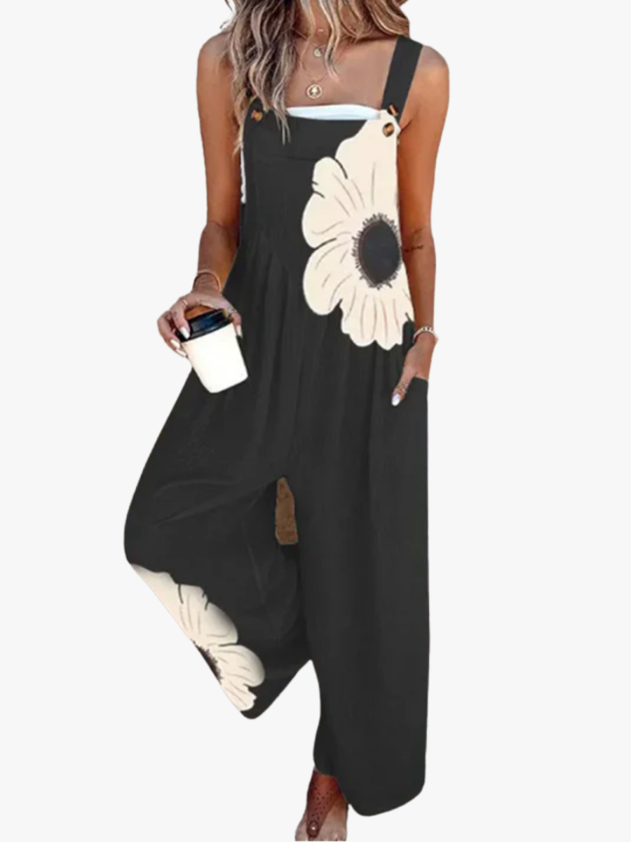 Damen-Jumpsuit mit eckigem Ausschnitt