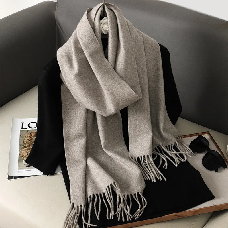 Damen-Winterschal – in 62 Farben, dicker, luxuriöser Fransenschal, winddicht und warm für den Winter