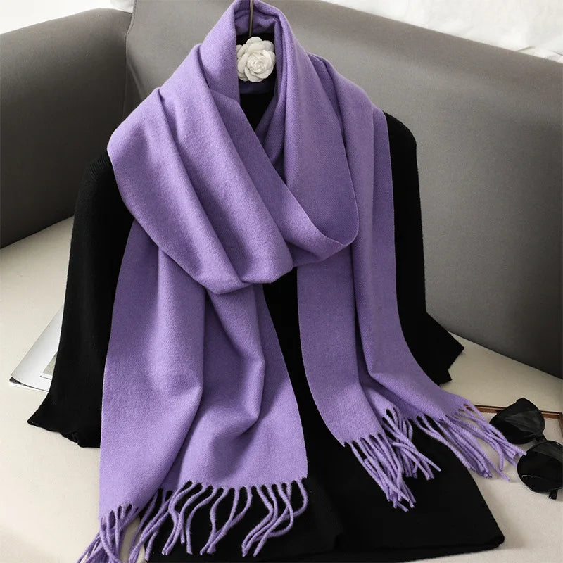 Damen-Winterschal – in 62 Farben, dicker, luxuriöser Fransenschal, winddicht und warm für den Winter