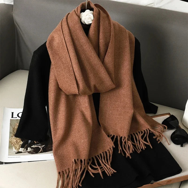 Damen-Winterschal – in 62 Farben, dicker, luxuriöser Fransenschal, winddicht und warm für den Winter