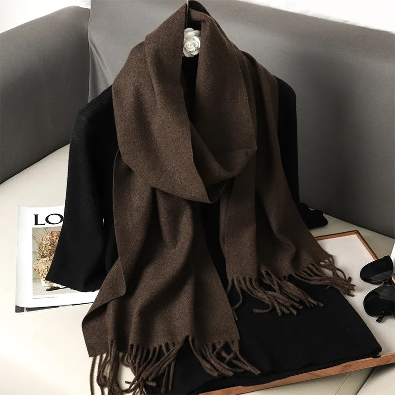 Damen-Winterschal – in 62 Farben, dicker, luxuriöser Fransenschal, winddicht und warm für den Winter