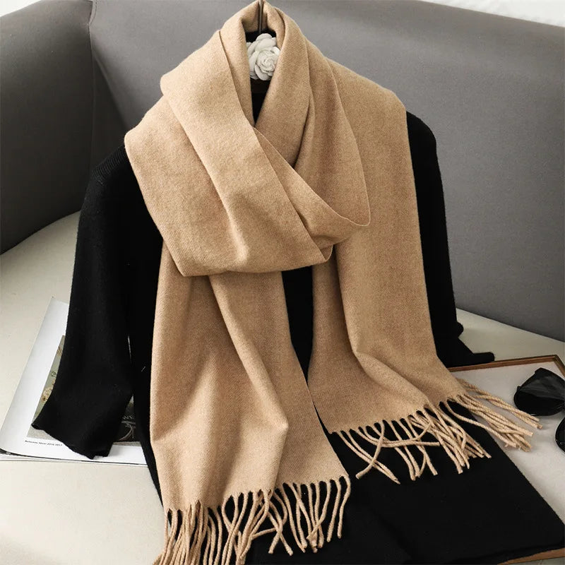 Damen-Winterschal – in 62 Farben, dicker, luxuriöser Fransenschal, winddicht und warm für den Winter