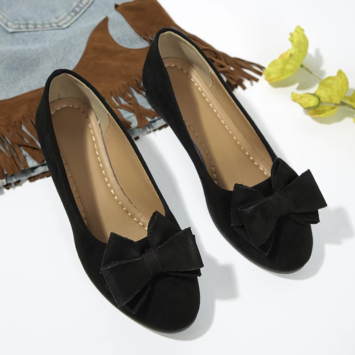 Damen Keilschuhe mit Schleife