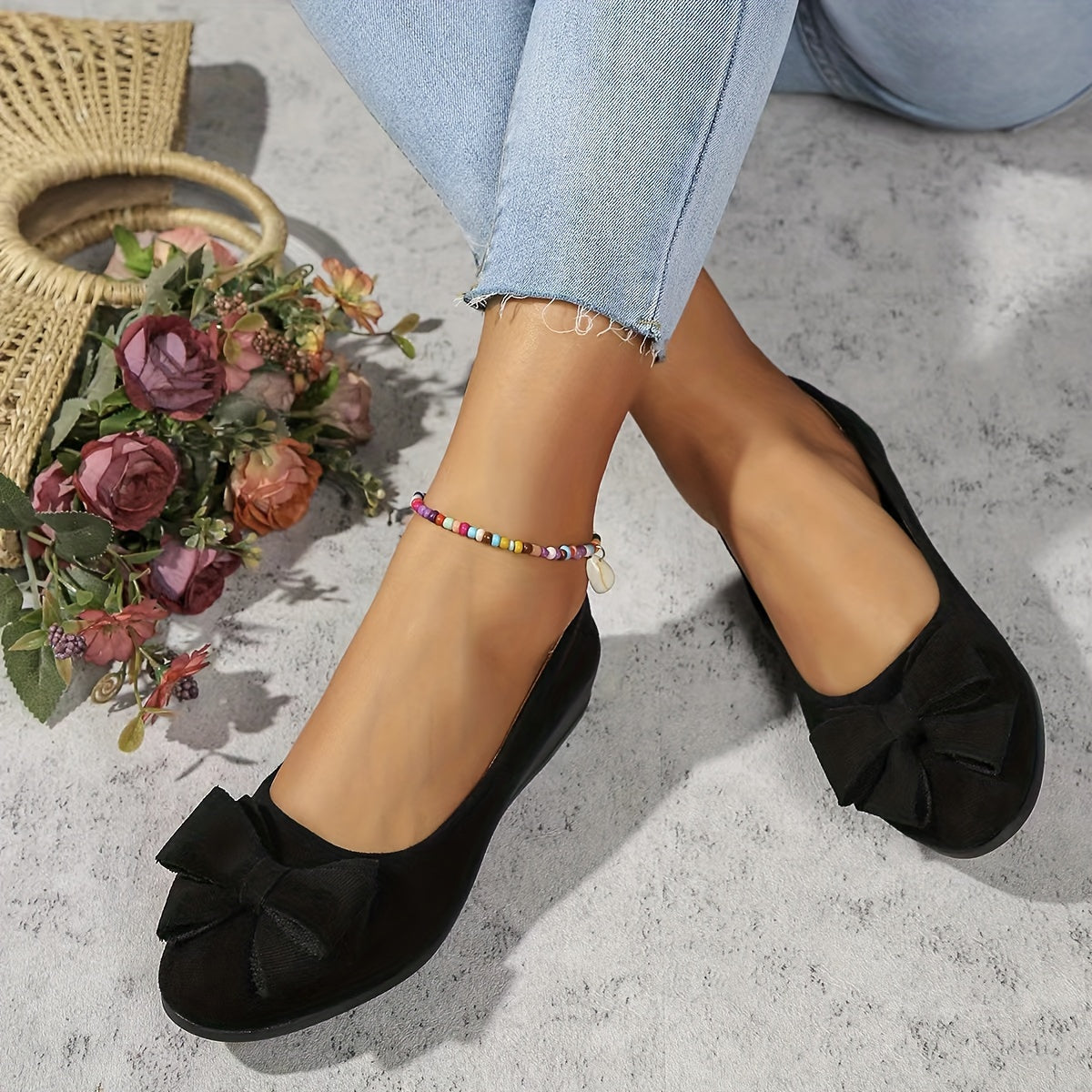 Damen Keilschuhe mit Schleife
