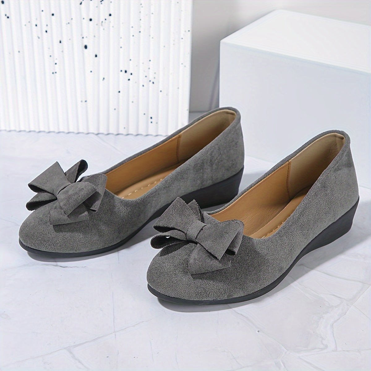 Damen Keilschuhe mit Schleife