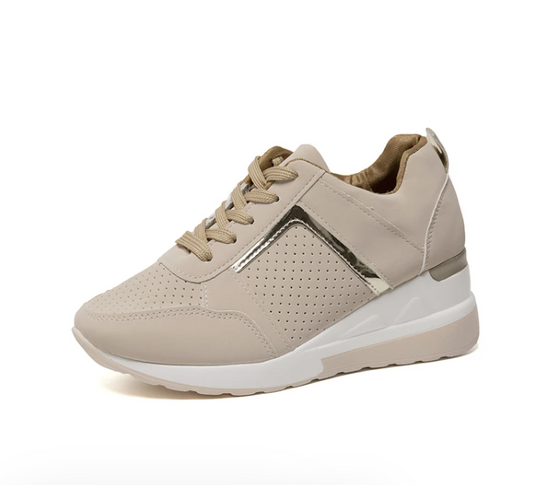 Damen-Keilabsatz-Sneaker mit Fussgewölbestütze