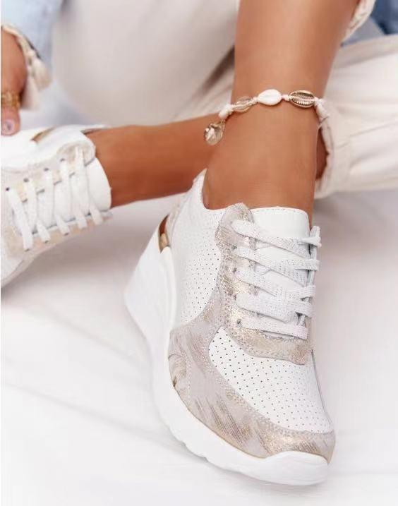 Damen-Keilabsatz-Sneaker mit Fussgewölbestütze