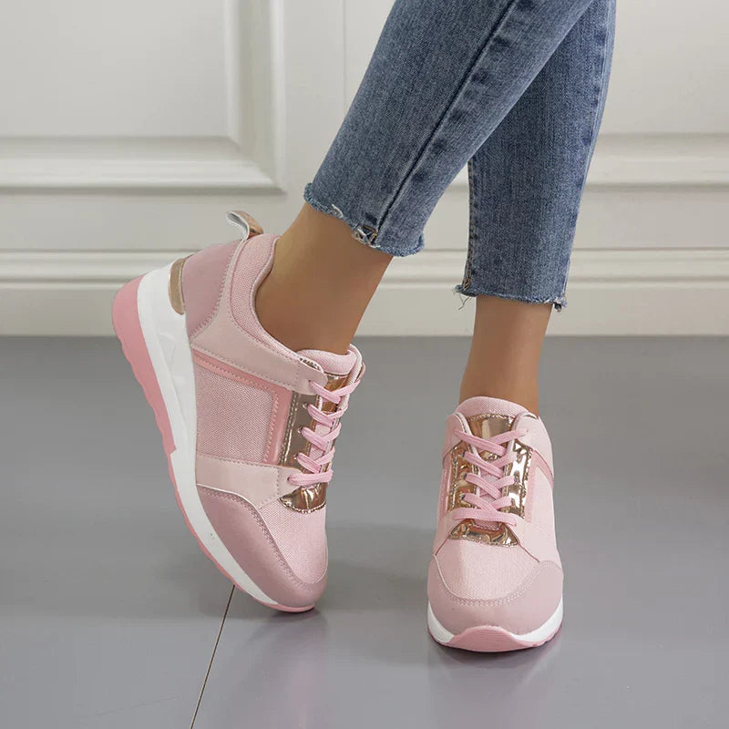 Damen-Keilabsatz-Sneaker mit Fussgewölbestütze