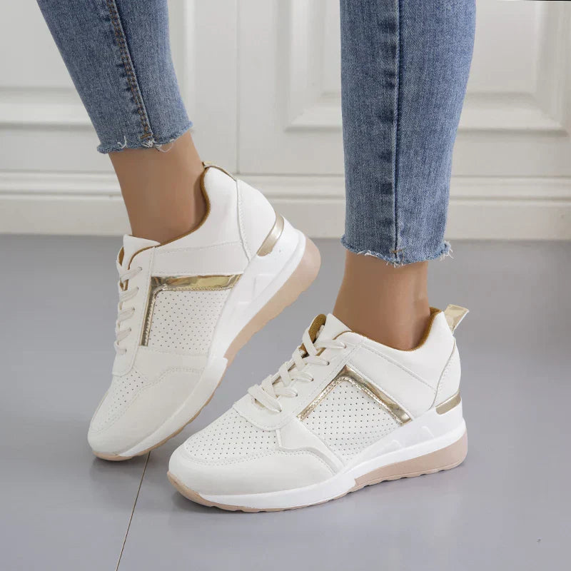 Damen-Keilabsatz-Sneaker mit Fussgewölbestütze