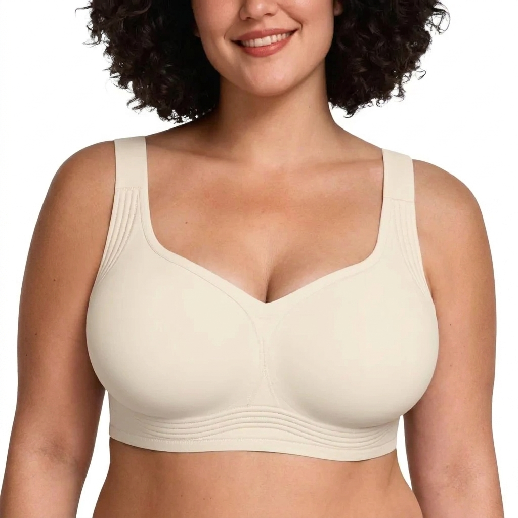 Damen-Push-up-BH mit voller Bedeckung ohne Bügel für optimalen Halt