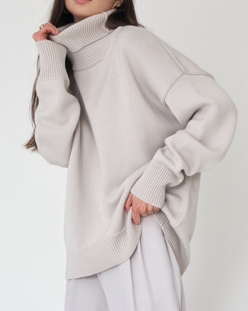 Oversize-Rollkragenpullover für Damen