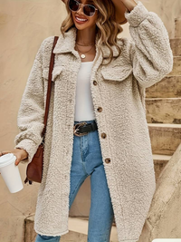 Oversized Sherpa-Mantel für Damen