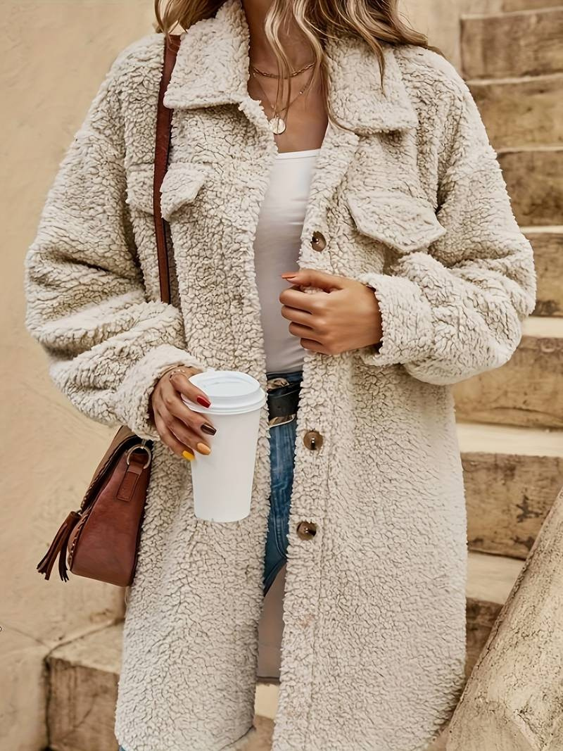Oversized Sherpa-Mantel für Damen