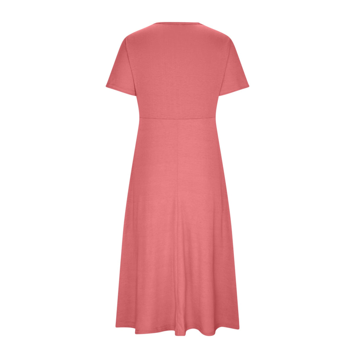 Damen Midikleid in A-Linie mit V-Ausschnitt