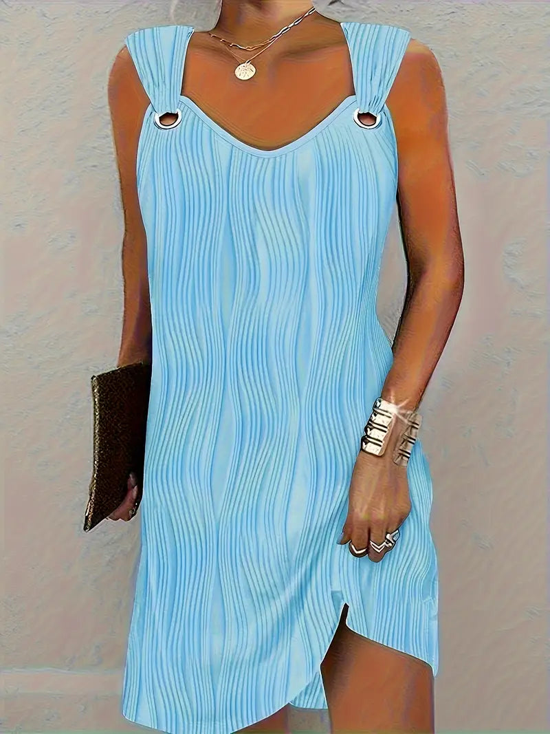 Damen A-Linien-Minikleid mit V-Ausschnitt
