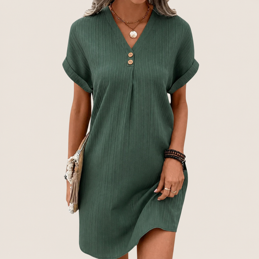 Damen Minikleid mit V-Ausschnitt