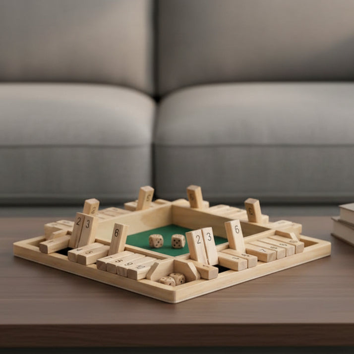 NUMBER ADVENTURE – Montessori Würfelspiel aus Holz zur Förderung von Zahlenverständnis, Logik und Konzentration