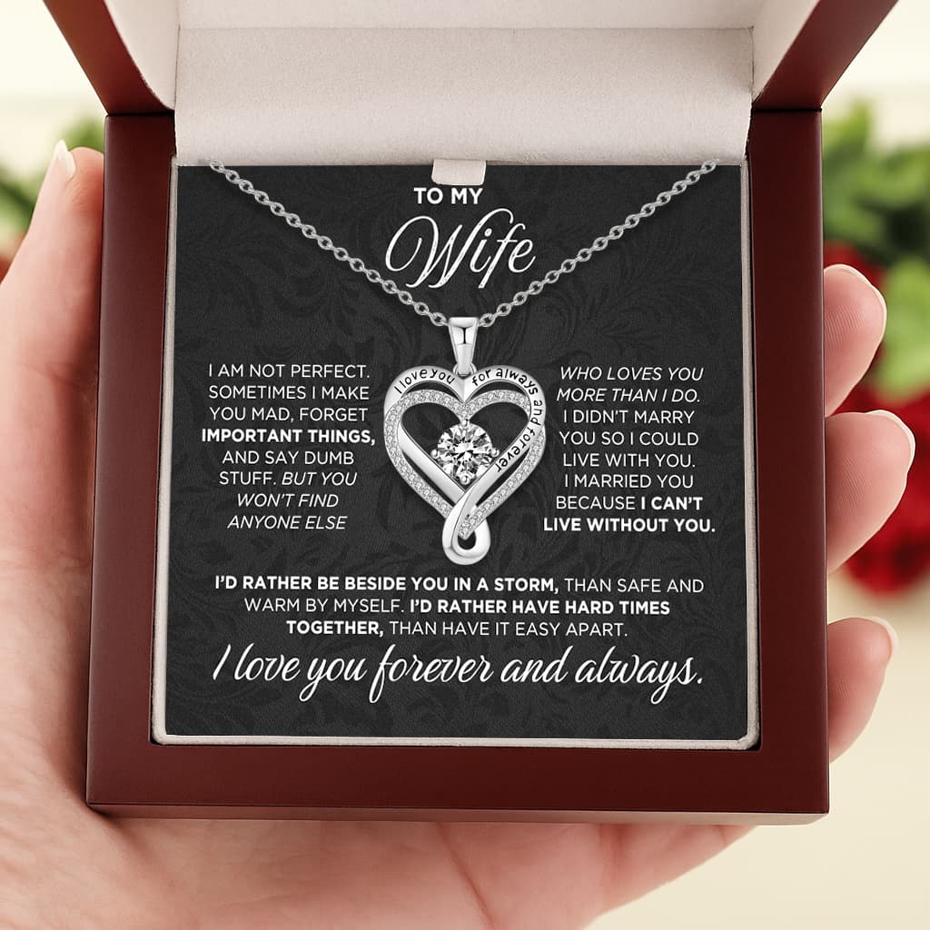 Halskette Geschenk für meine Frau mit der Aufschrift I Will Always Love You