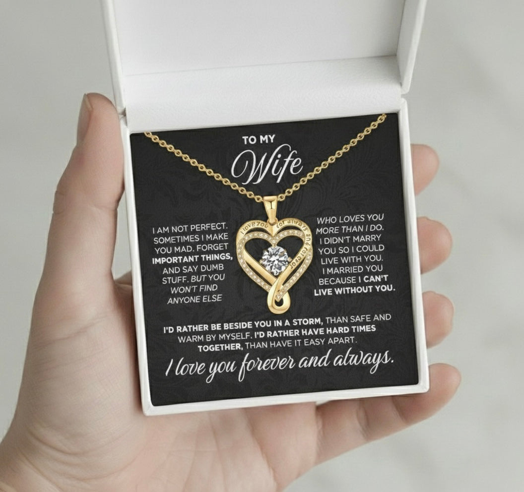 Halskette Geschenk für meine Frau mit der Aufschrift I Will Always Love You