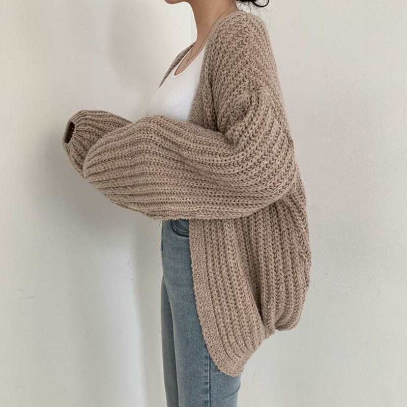 Offener Oversized-Damen-Cardigan