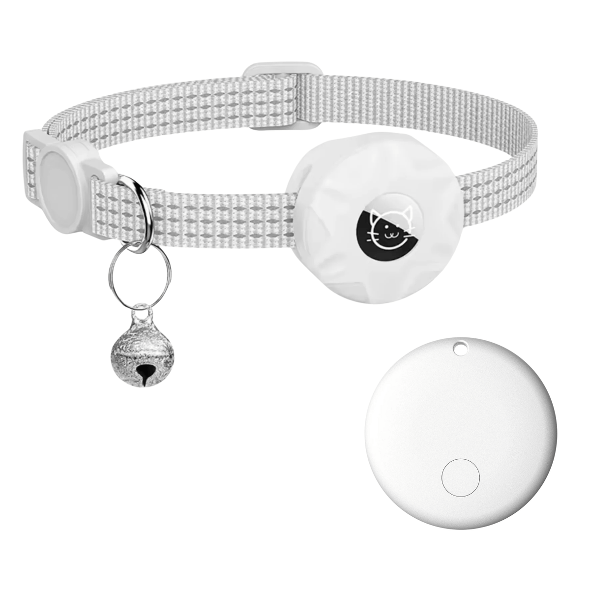 Smarter Haustier-Tracker mit reflektierendem Halsband für Hunde und Katzen – Bluetooth-Tracker mit Alarmfunktion
