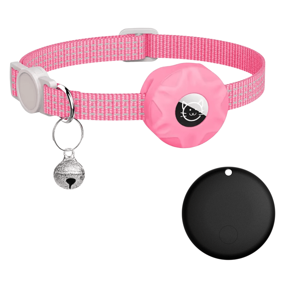 Smarter Haustier-Tracker mit reflektierendem Halsband für Hunde und Katzen – Bluetooth-Tracker mit Alarmfunktion