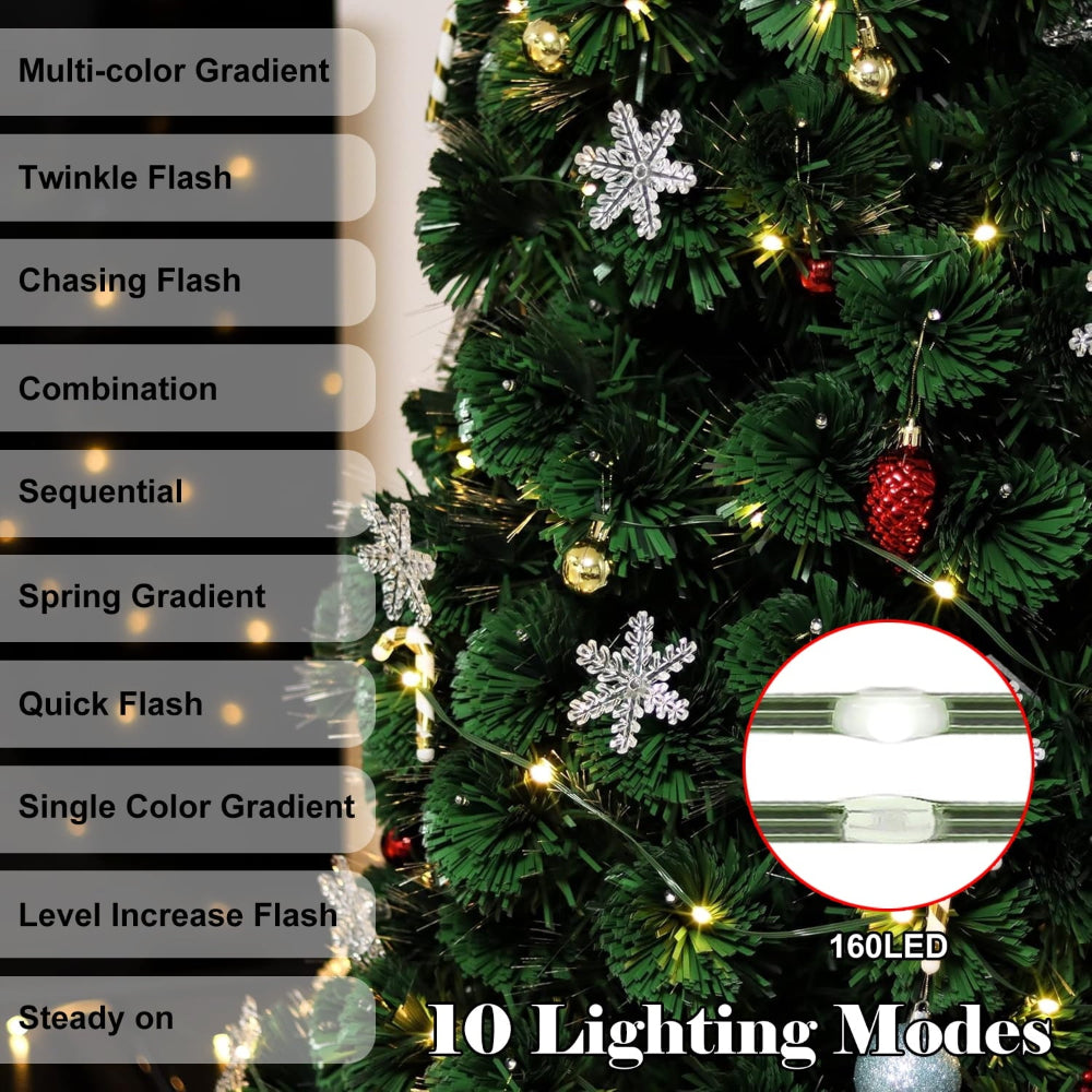 Smarte Outdoor-LED-Christbaumbeleuchtung und Weihnachtsdekoration für aussen