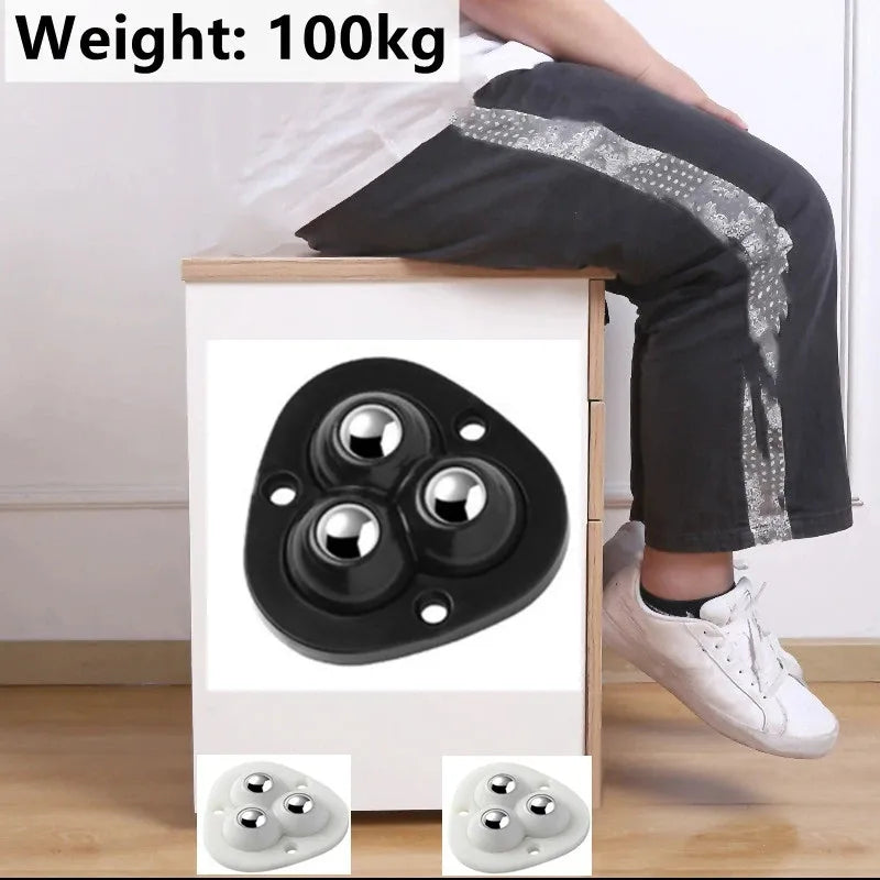 Selbstklebende, um 360 Grad drehbare Möbelrollen