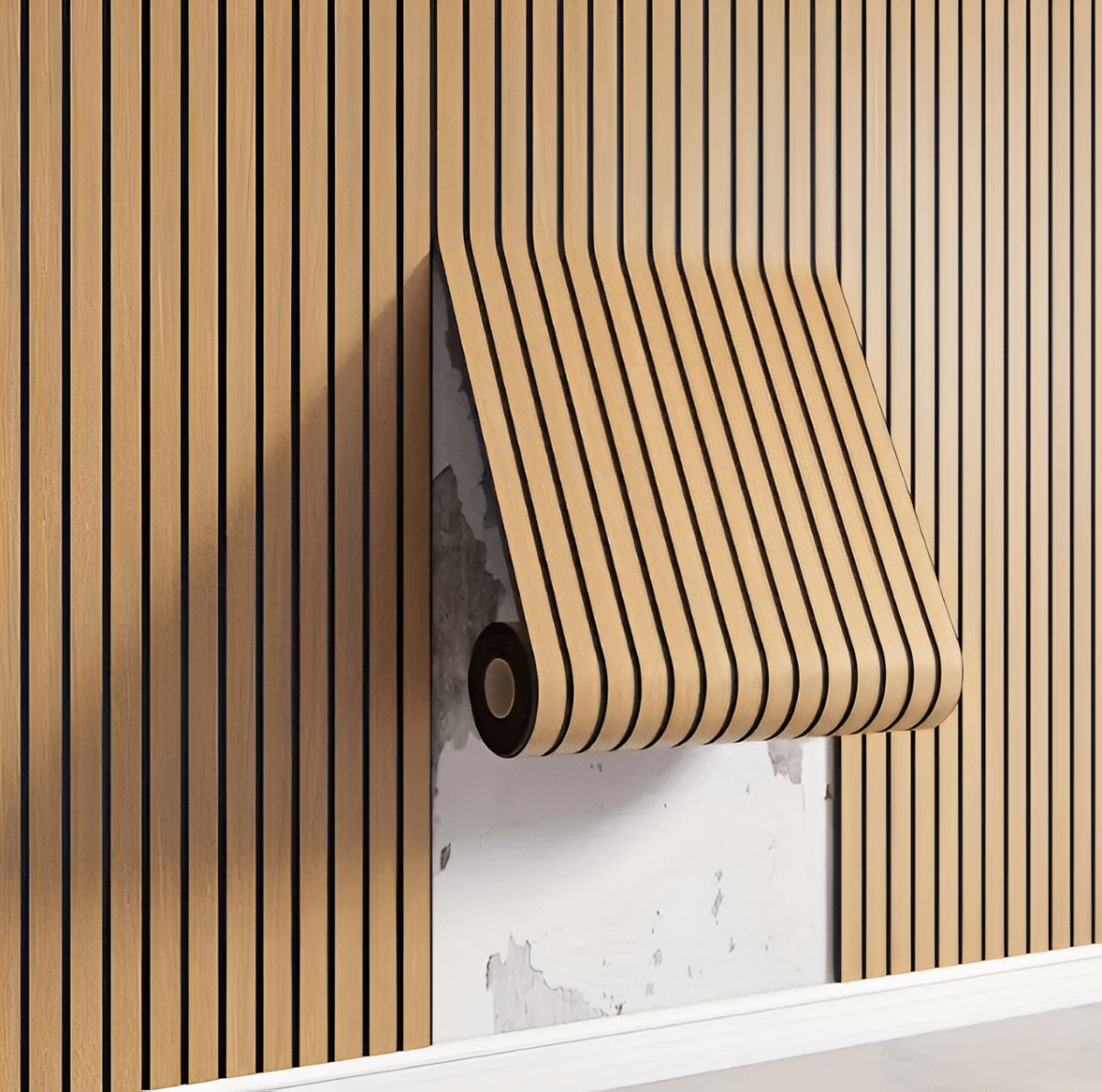 Selbstklebende Wandpaneele in Holzoptik