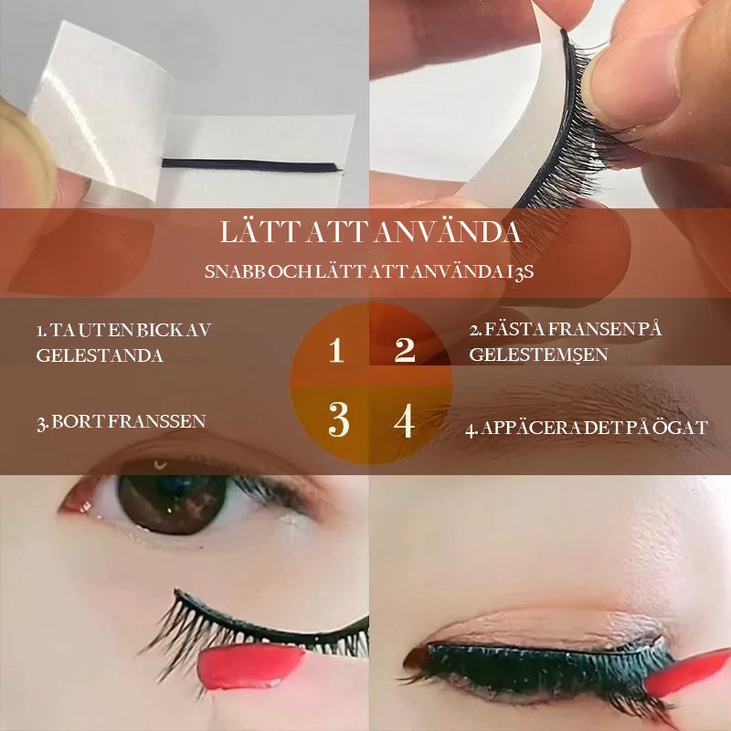 Selbstklebende, wiederverwendbare künstliche Wimpern für Frauen