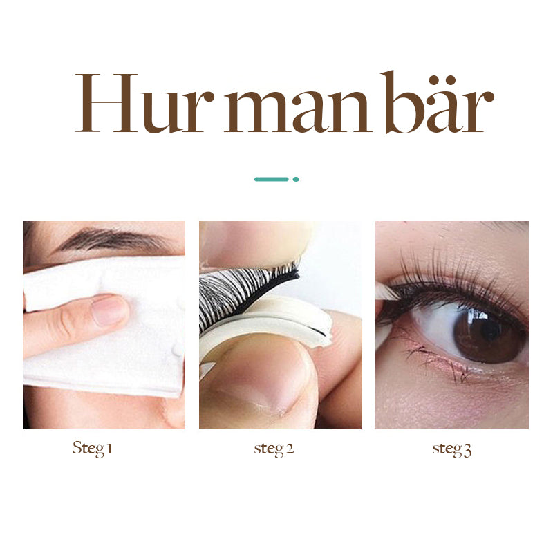 Selbstklebende, wiederverwendbare künstliche Wimpern für Frauen