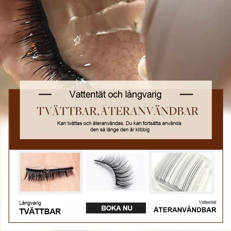 Selbstklebende, wiederverwendbare künstliche Wimpern für Frauen