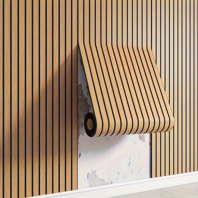 Selbstklebende 3D-Wandpaneele - Holzoptik-Muster
