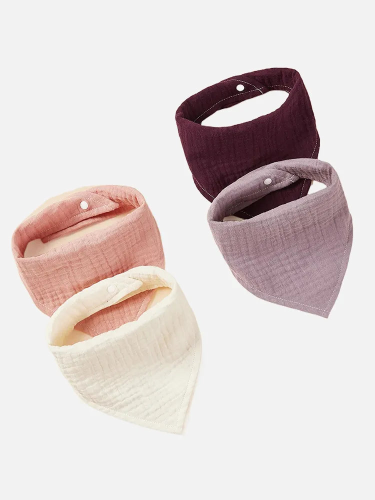 Bio-Baumwolle Dreieckstücher für Babys – 4er-Set