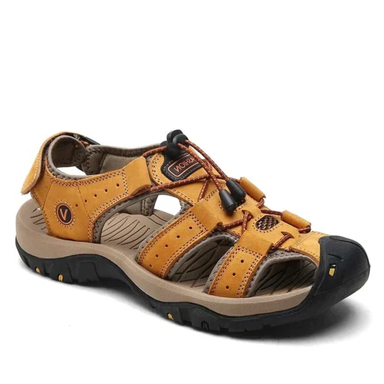 Orthopädische Herren-Sandalen mit Fussgewölbestütze für Schmerzlinderung und ganztägigen Komfort