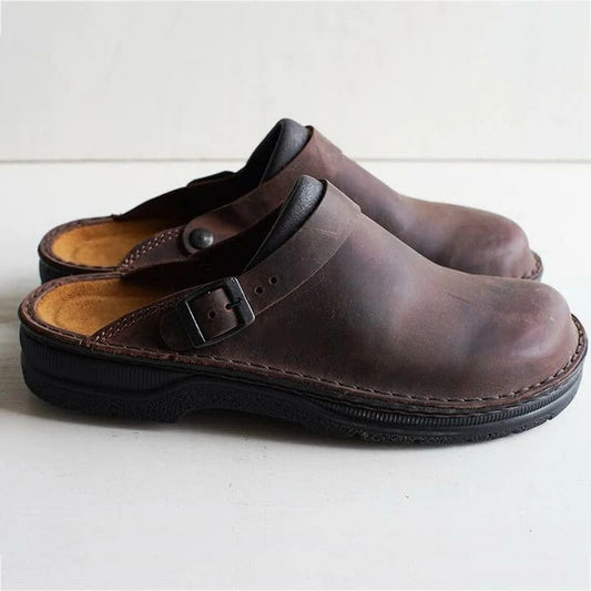 Orthopädische Lederclogs für den Herbst