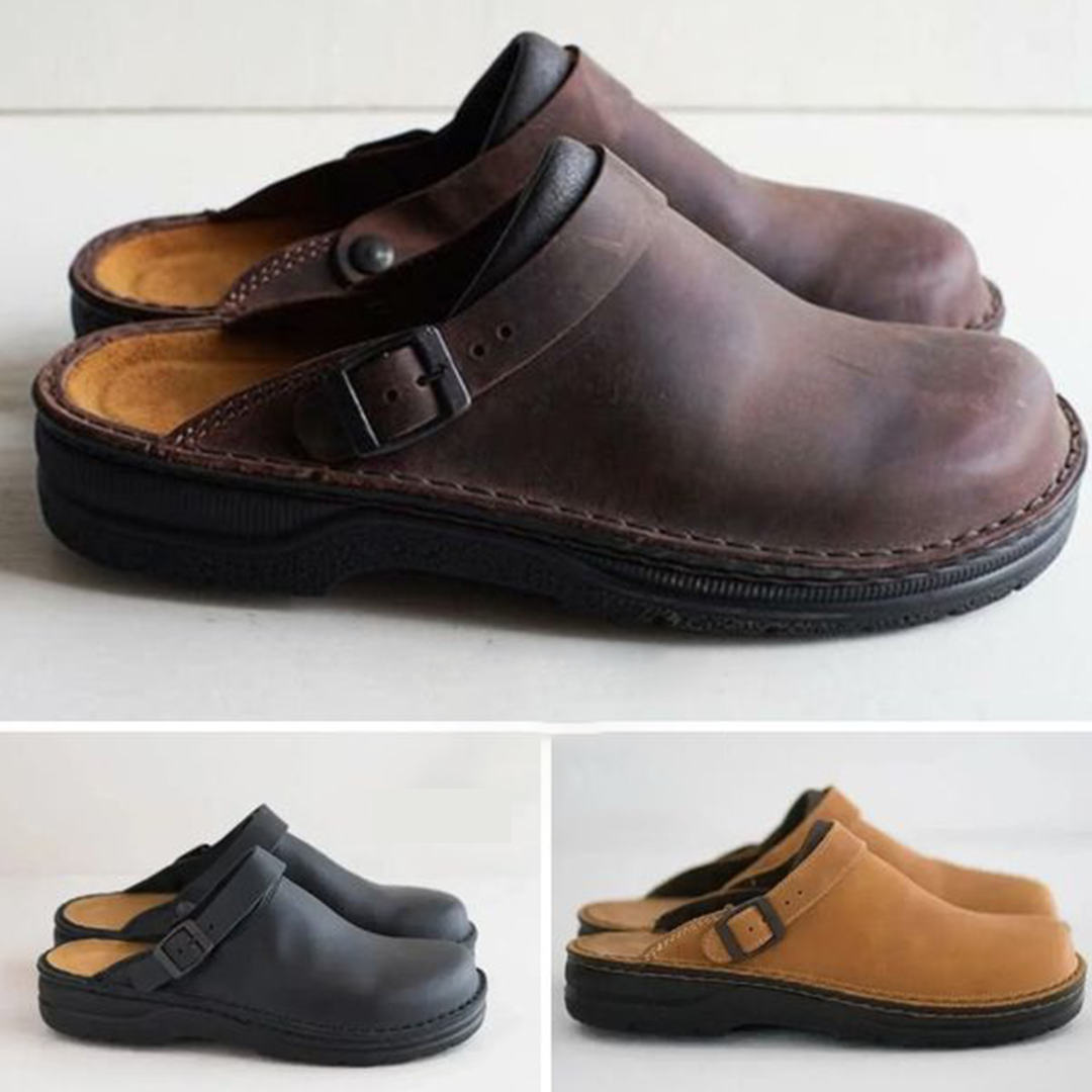 Orthopädische Lederclogs für den Herbst
