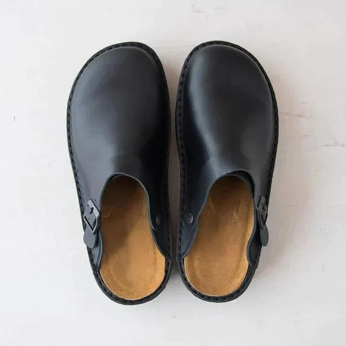 Orthopädische Lederclogs für den Herbst
