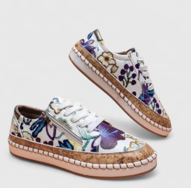 Orthopädische Schuhe mit Fussgewölbestütze und rutschfester Sohle – Damen-Slip-On-Schuhe für bequemen Tragekomfort