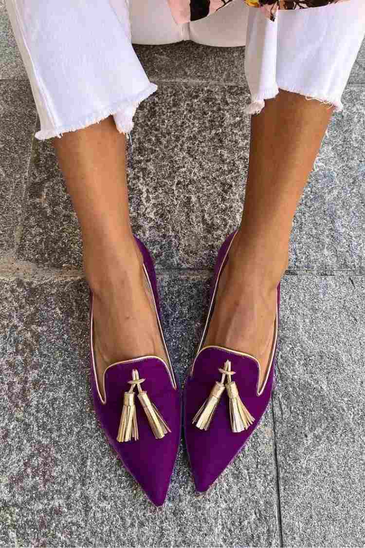 Orthopädische Damen-Loafer mit Quasten