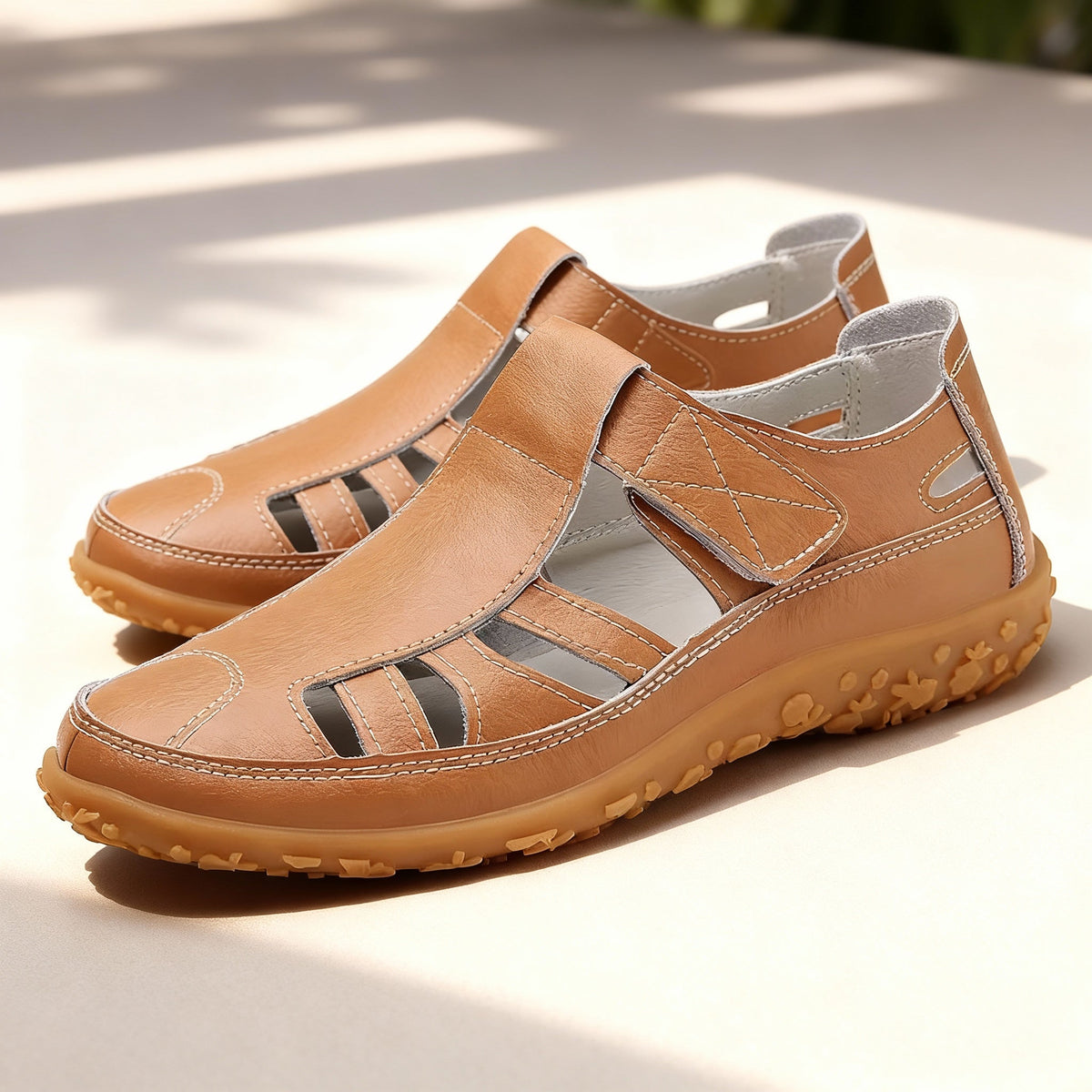 Orthopädische Retro-Sandalen | Rutschfest