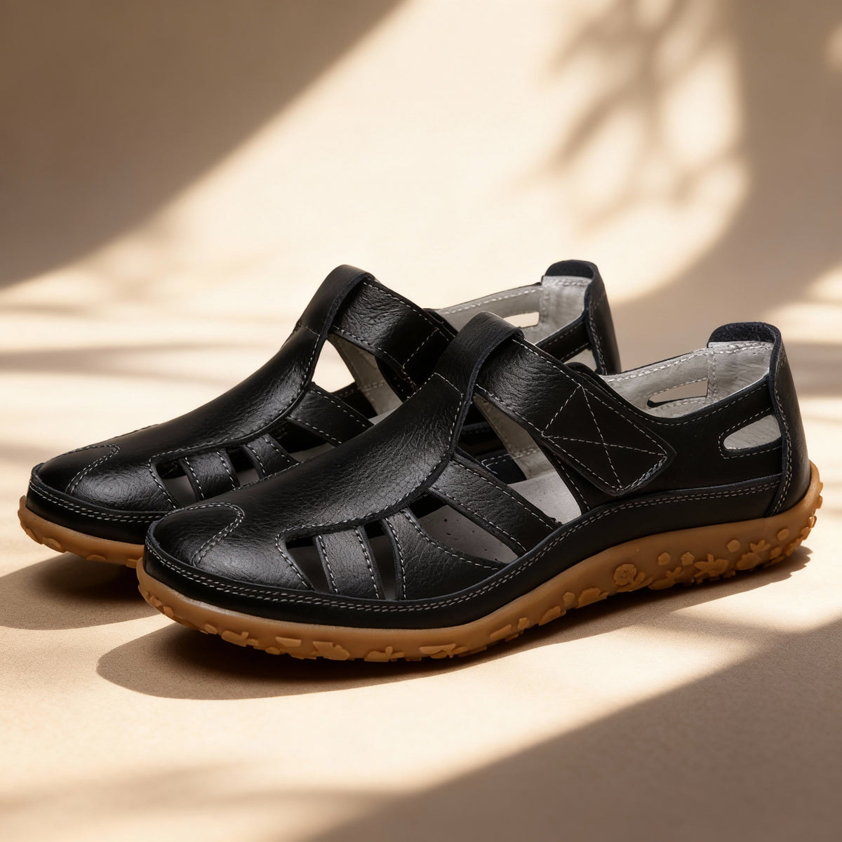 Orthopädische Retro-Sandalen | Rutschfest