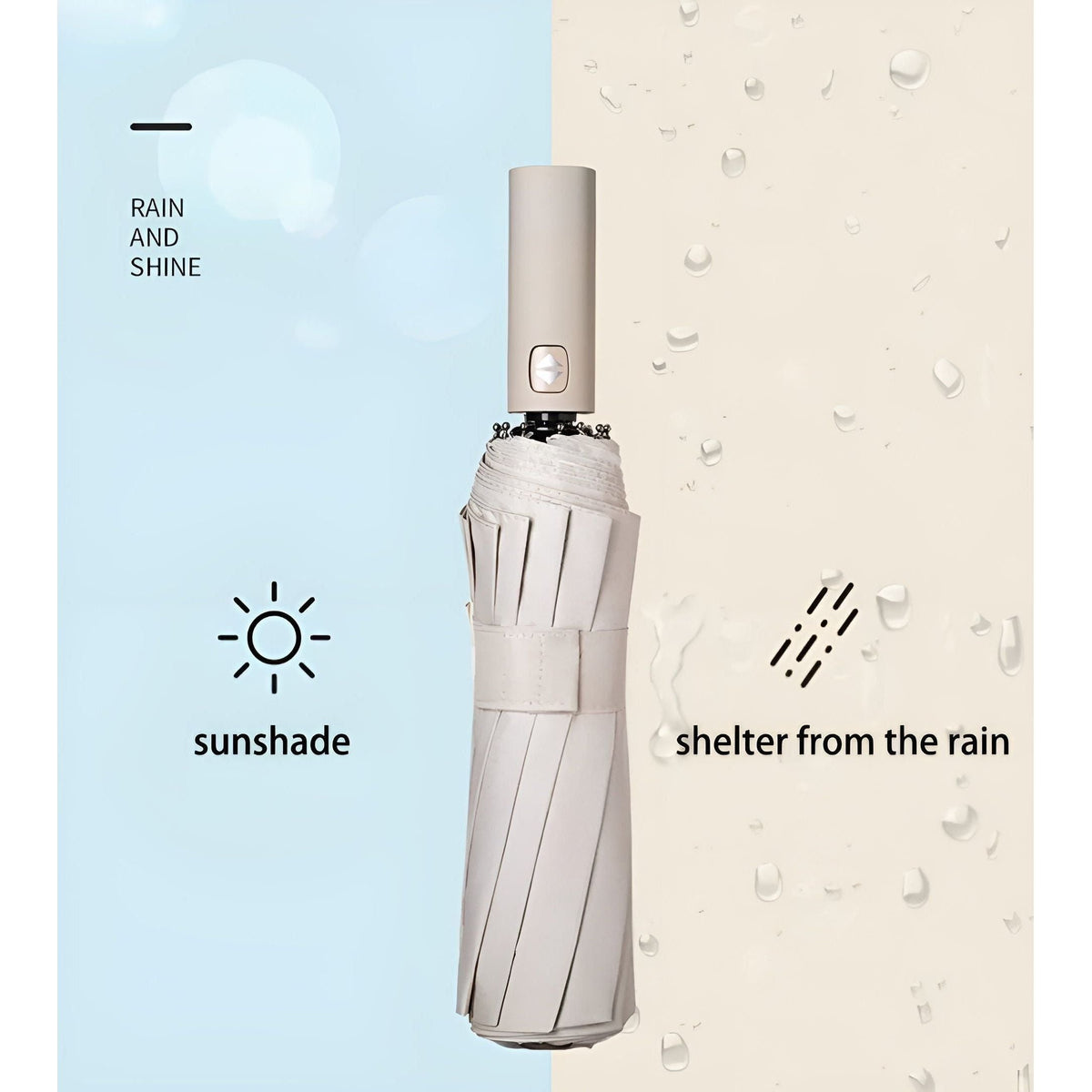 Klappbarer Regenschirm – Winddicht und UV-Schutz | Kompakt und langlebig