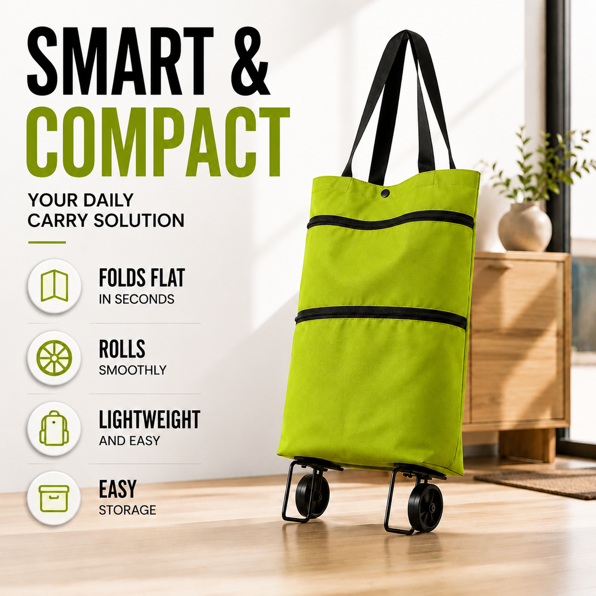 Faltbare Rolltasche